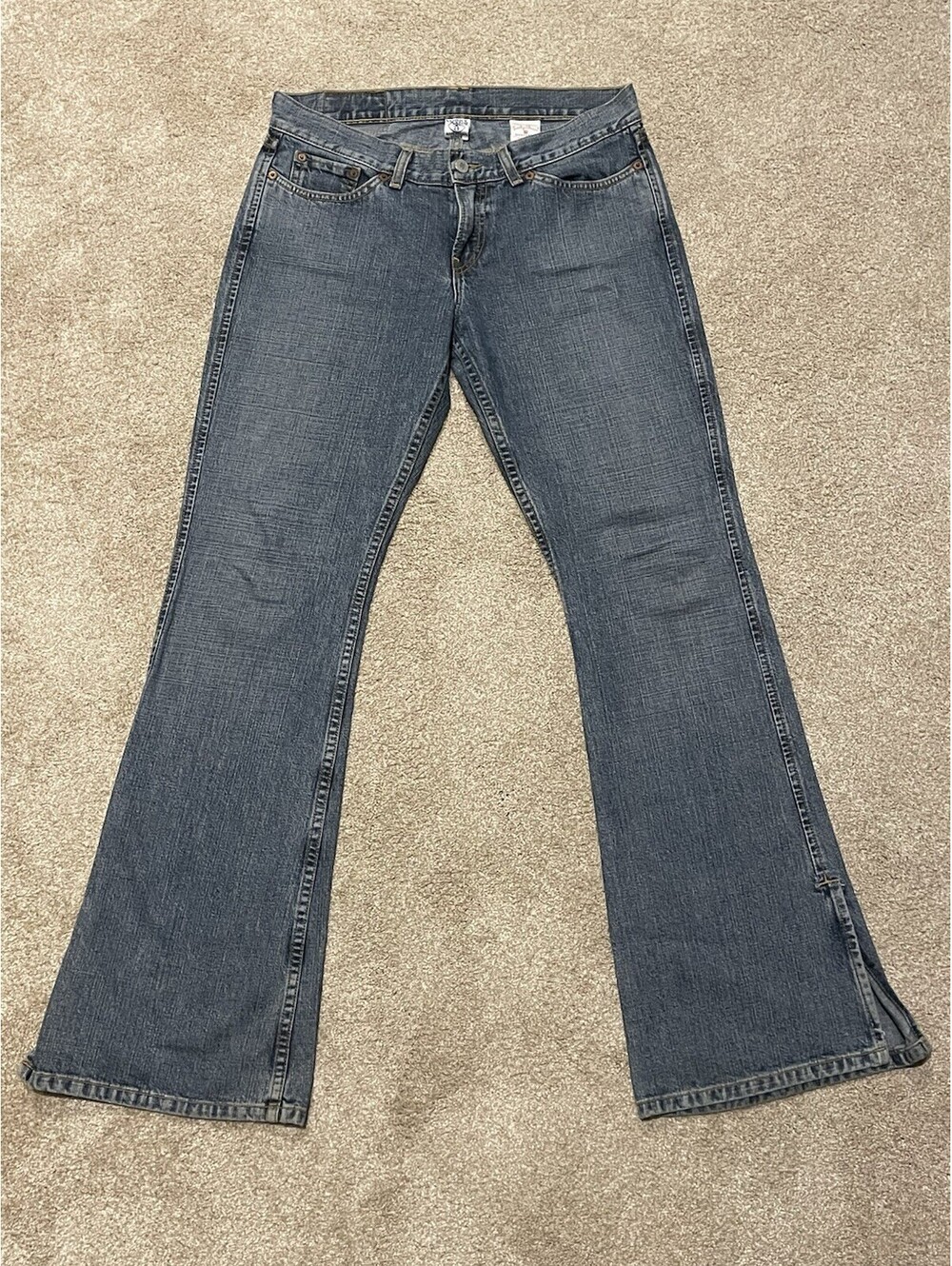 Lucky Brand Dungarees Women's *8/29 Crossover Jeans Split Ankle COTTON -Made USA